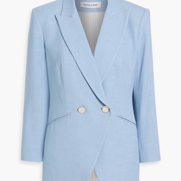 💙 NEW Veronica Beard Rickie Dickey double-breasted woven blazer